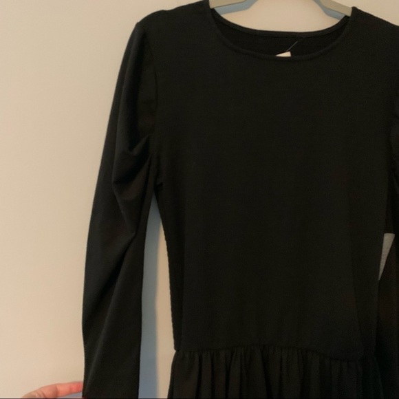 Women’s new Velvet Torch black rouched top long sleeve dress - Picture 3 of 5